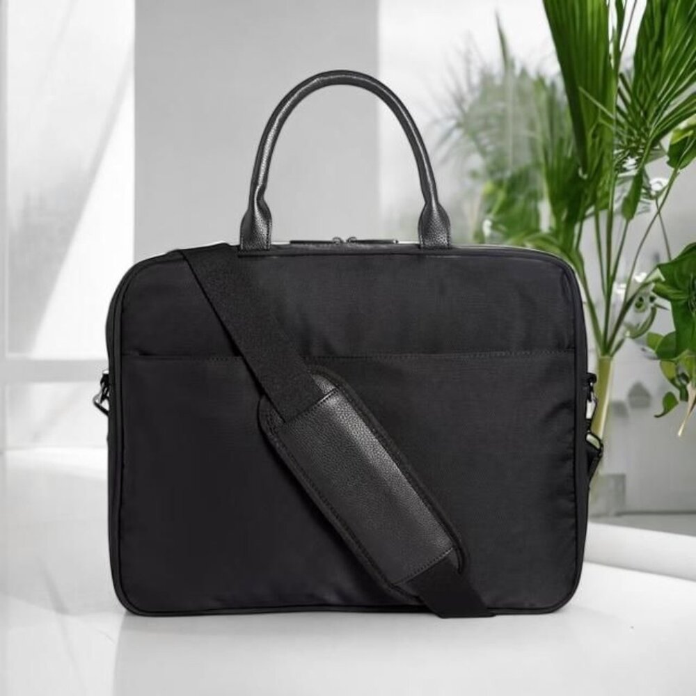 Alfani Men's Black Stylish Laptop Business Briefcase Bag One Size NWT